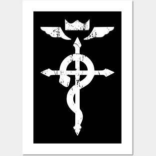 Flamel white symbol Posters and Art